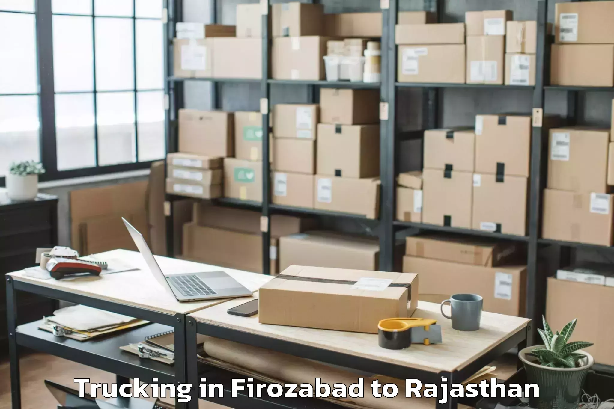 Professional Firozabad to Jagannath University Jaipur Trucking